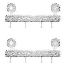 2x Lichte luxe stijl opbergrek zonder stoten, douche-organizer met zuignap, zuignapplank