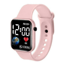 (Pink) Kids Digital Electronic Watch Children Boys Girls LED Watches Sports Waterproof New Arrival