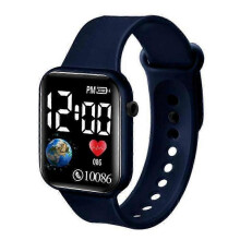 (blue) Kids Digital Electronic Watch Children Boys Girls LED Watches Sports Waterproof New Arrival