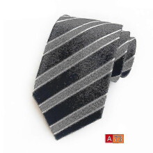 (A073) Men's Neckties Business Executive Neckties Polyester Silk Jacquard Large Stripe Neckties For Men
