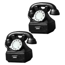 Pack of 2 Simulated Miniature Antique Retro Landline Phone Office Decoration