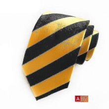 (A067) Men's Neckties Business Executive Neckties Polyester Silk Jacquard Large Stripe Neckties For Men