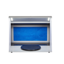 Cabine de Pulvérisation Aérographe Portable-Duoku-pour Loisirs avec 4 Lumières LED -Ventilateurs d'Extraction Doubles