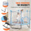 Trampolim - DUOKU - 60 polegadas - Mini Interno e Externo - Rede de Segurança - Cesta de Basquete 6