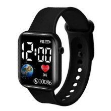 (black) Kids Digital Electronic Watch Children Boys Girls LED Watches Sports Waterproof New Arrival