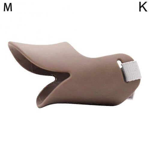 (Brown M) Anti-Bark Duck Muzzle For Small Dogs Adjustable Pet Safety Mouth Muzzles 1