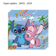 (napkins-20pcs) Birthday Party Supplies Disposable Paper Plate Banner Balloon Background For Kids Birthday Party Decor Baby Shower