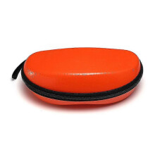 (Orange) Sunglasses Organizer Sunglasses Case Pu Shell With Metal Sun Glasses Storage