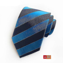 (A066) Men's Neckties Business Executive Neckties Polyester Silk Jacquard Large Stripe Neckties For Men