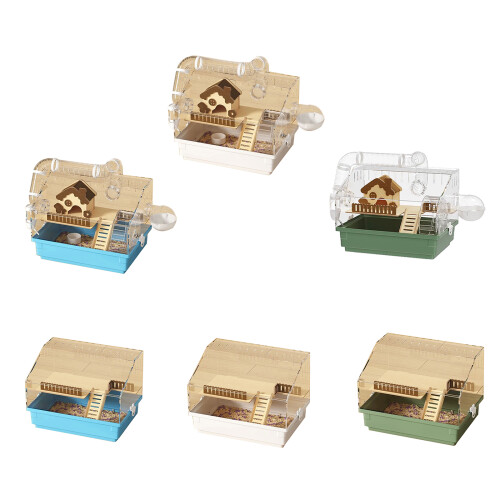Transparent Acrylic Hamster Cage Multifuncational-White 2 1