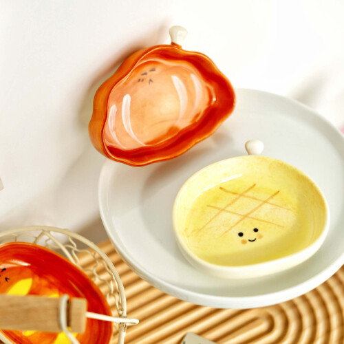 Ceramic Dessert Plate Creative Croissants Shape- Croissant 2