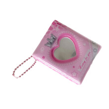 Fashionable Transparents Pocket Album For Collectibles And-Pink