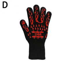 (D) Log Burner Fire Heat Proof Resistant Glove Wood Coal Stove Fireplace Pit Ne