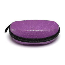 (Purple) Sunglasses Organizer Sunglasses Case Pu Shell With Metal Sun Glasses Storage
