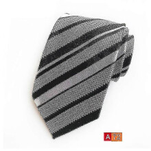 (A072) Men's Neckties Business Executive Neckties Polyester Silk Jacquard Large Stripe Neckties For Men