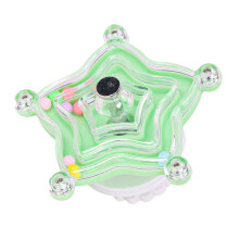 Colorful Rotating Wheel Parrot Toy Mental Stimulation-Green