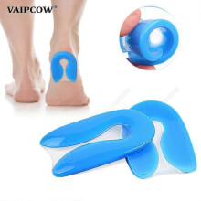 (L for Men) Silicone PU Gel Heel Pad Foot Pain Relief U-Shape Heel Cushion Inserts For Shoes Heel Spur Protector Plantar Fasciitis Insole