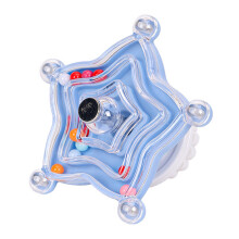 Vibrantly Plastic Spinner Wheel Bird Toy For Small Parrots-Blue