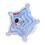 Vibrantly Plastic Spinner Wheel Bird Toy For Small Parrots-Blue 1