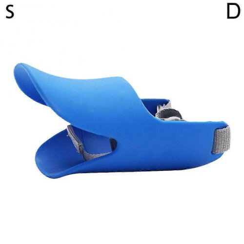 (blue S) Anti-Bark Duck Muzzle For Small Dogs Adjustable Pet Safety Mouth Muzzles 1