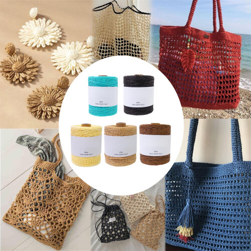 3.28Yards Raffia Ribbon Natural Raffia String Packing Paper-43 2