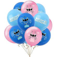 (balloon-12pcs) Birthday Party Supplies Disposable Paper Plate Banner Balloon Background For Kids Birthday Party Decor Baby Shower
