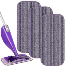 (three piece,purple)Swiffer Sweeper Replacement Mop Pads, Reusable Swiffer Floor Mop Cloths Mop Cover 25-26
