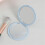 Slim Compact Mirror Plastic Double Side Round Makeup-White 5