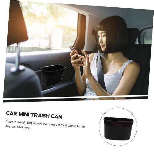 Car Trash Can Large Capacity Vehicle Garbage Bin Easy Installation Keeps Car Organized 2