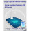 (blue) Led Desk Lamp Dimmable Touch Foldable Table Lamp Bedside Reading Eye Protection Night Light 5V USB Chargeable 4