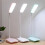 (pink) Led Desk Lamp Dimmable Touch Foldable Table Lamp Bedside Reading Eye Protection Night Light 5V USB Chargeable 2