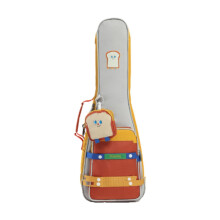 Ukulele Bag Soft Case Double Shoulder Backpack for 23 and 24 Inch Ukuleles with Musical Note Design, Ideal for Beginners