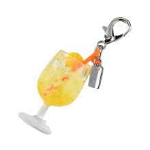 (Yellow) Elegant Charm Small Tumbler Keychain Pendant with Fruit Bag Charm Fashion Statement Pieces for Fashionable Women Yellowzz44