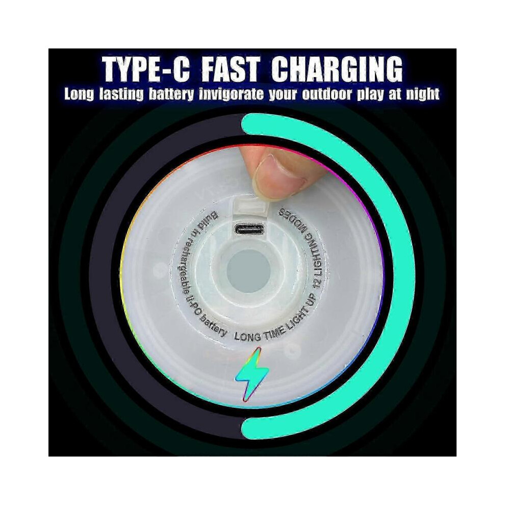 Disque volant LED phosphorescent - 38 lumières LED RVB, 7 + 5 modes d ...