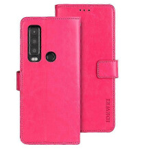 (Rose)IDEWEI For Cat S75 5G Crazy Horse Leather Flip Case Phone Wallet Cover 25-26