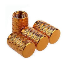 (gold) 4Pcs/Lot Tire Stem Valve Caps Aluminium Car Dustproof Wheel Stem Air Valve CapsZZ46