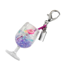 (Purple) Elegant Charm Small Tumbler Keychain Pendant with Fruit Bag Charm Fashion Statement Pieces for Fashionable Women Yellowzz44