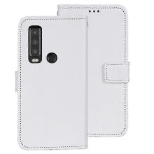 (White)IDEWEI For Cat S75 5G Crazy Horse Leather Flip Case Phone Wallet Cover 25-26