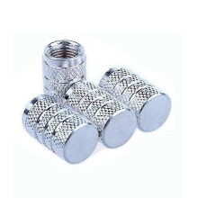 (silver) 4Pcs/Lot Tire Stem Valve Caps Aluminium Car Dustproof Wheel Stem Air Valve CapsZZ46