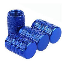(blue) 4Pcs/Lot Tire Stem Valve Caps Aluminium Car Dustproof Wheel Stem Air Valve CapsZZ46