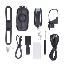 Waterdichte, oplaadbare antidiefstalalarm met bewegingssensor en instelbaar volume, multifunctioneel fietsalarm met luid alarm voor