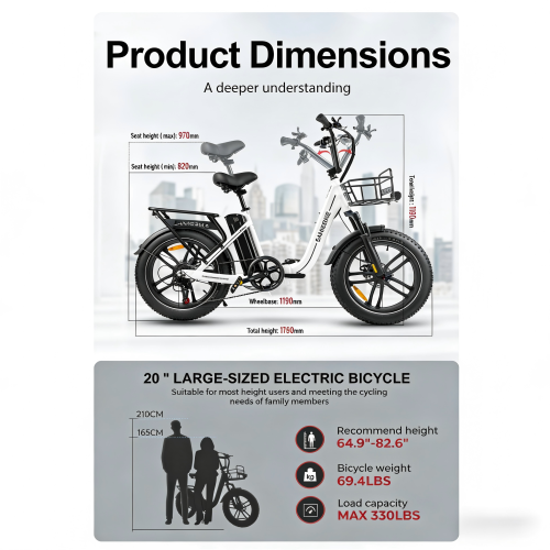 SameBike SAMEBIKE C05Pro Step-Through EBike 500W 13Ah,black 1
