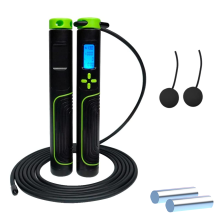LED-Springseil mit Kalorienzähler, digitales Springseil für Frauen, Männer und Kinder, 2 Trainingsmodi (kabellos/kabelgebunden), robustes