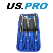 US PRO Tools 3pc Extra Long Nose Pliers Set 400mm Straight Bent Angled 2259