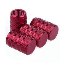 (red) 4Pcs/Lot Tire Stem Valve Caps Aluminium Car Dustproof Wheel Stem Air Valve CapsZZ46