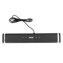 Soundbar stereo, dźwięk wypełniający pomieszczenie z podwójnym rezonansowym basem, dwa pełnozakresowe głośniki, połączenie Bluetooth jednym