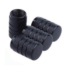 (black) 4Pcs/Lot Tire Stem Valve Caps Aluminium Car Dustproof Wheel Stem Air Valve CapsZZ46