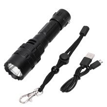 Wiederaufladbare taktische Taschenlampe, zoombare helle Taschenlampe, wasserdichte Multifunktions-Taschenlampe mit hoher Leuchtkraft und