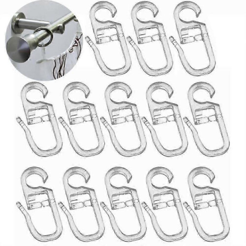 (transparent)Plastic Durable Curtains Fixing Special Curtains Accessories Wall Ring Curtain Hooks Sliding HookZZ46 1
