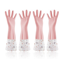 Gants de nettoyage à manches longues pour la cuisine, réutilisables, antidérapants, résistants aux produits chimiques et robustes, avec poignets